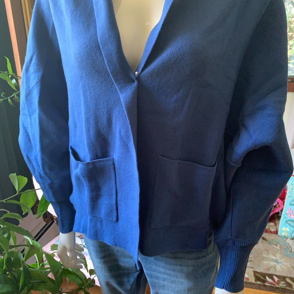 Blue Cardigan Sweater - Picture 2 of 10